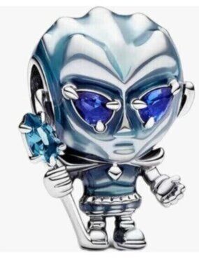 Pandora Silver Charm with Blue and Teal Enamel and Blue Stones